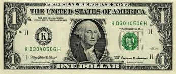 Nota americana de um dólar 